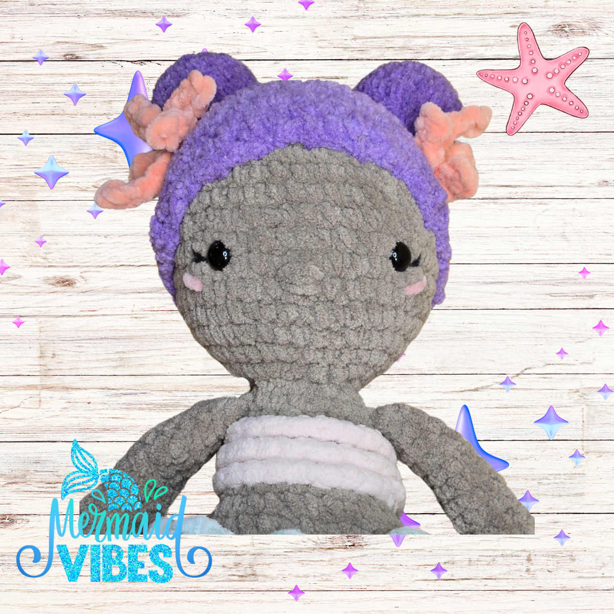 Mermaid Crochet w/buns