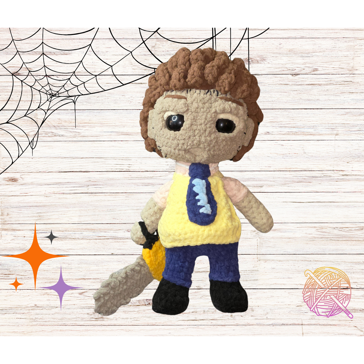Leatherface Monster Crochet Doll