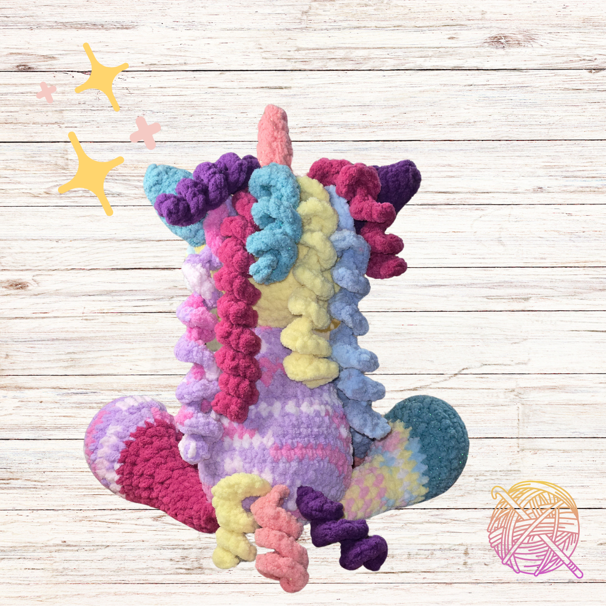 Raggedy Unicorn Crochet Doll