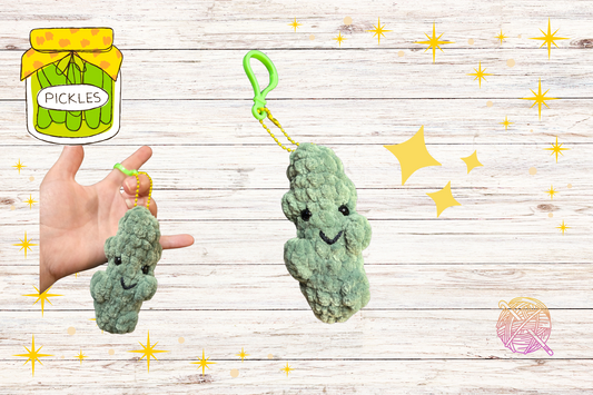 Pickle Crochet Bag Charm